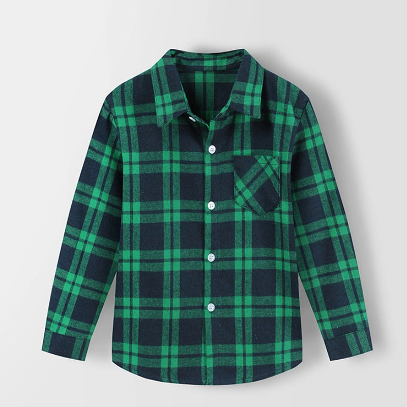 Boys Custom Flannel Shirts for Girls British Plaid Child Shirts Kids School Blouse Red Tops Clothes Kids Children Plaid 8years