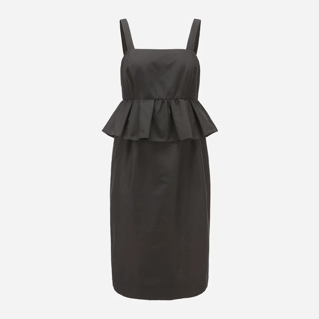 Apron Two Piece Alike Black Formal Pencil Dress