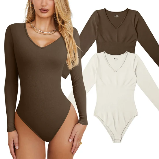 B0bm3g7gxc 2023 Neuheiten Frauen Nahtlose Body Shaper Overall Körper Lange Ärmel Overall