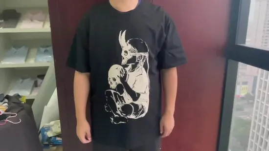 Schlichtes graues T-Shirt mit lockerer Passform, grafisches Custom-Designer-Männer-T-Shirt aus solider Baumwolle und Polyester