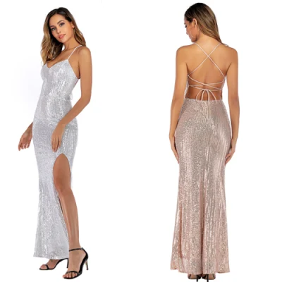 Sexy trägerloses MIDI-Verbandskleid für Damen, 2022, elegante Sommer-Pailletten, schulterfrei, figurbetont, Landebahn, Abend, Club-Partykleid